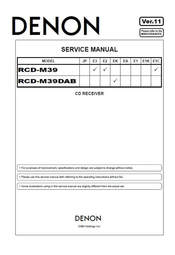 RCD-M39, RCD-M39DAB Ver.11